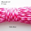 Paracorde 4 mm : Rose clair Fuchsia Rouge