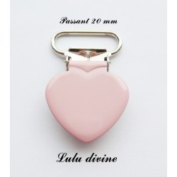 Pince cœur 20 mm Rose clair