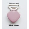 Pince cœur 20 mm Vieux rose
