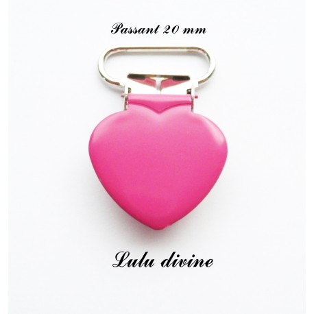 Pince cœur fuchsia