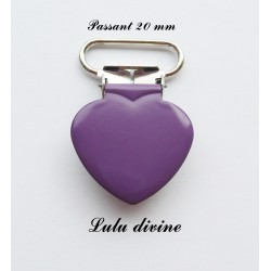 Pince cœur violet