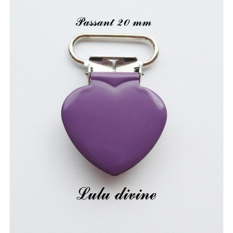 Pince cœur violet