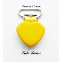 Pince cœur 20 mm Jaune