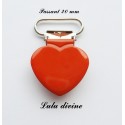 Pince coeur 20 mm Orange