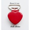Pince cœur 20 mm Rouge