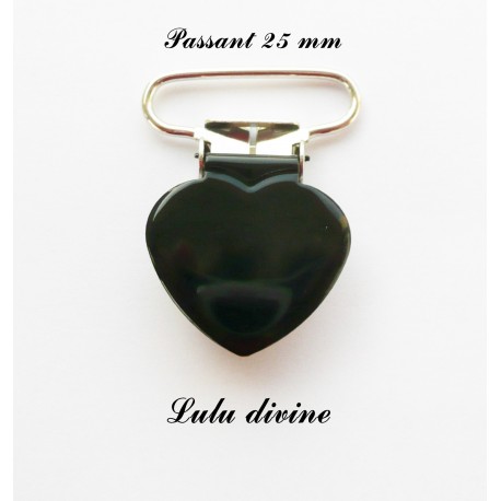 Pince coeur 25 mm Noire