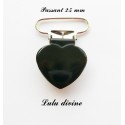 Pince coeur 25 mm Noire