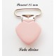 Pince coeur 25 mm Rose clair