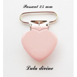 Pince coeur 25 mm Rose clair