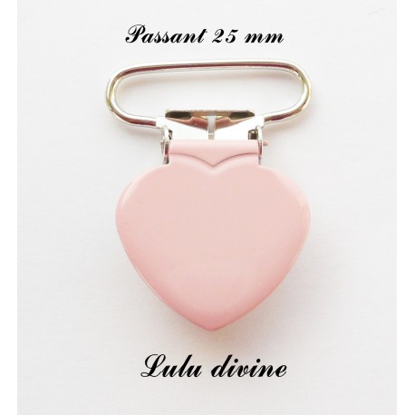 Pince coeur 25 mm Rose clair