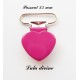 Pince coeur 25 mm Rose