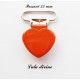 Pince coeur 25 mm Orange