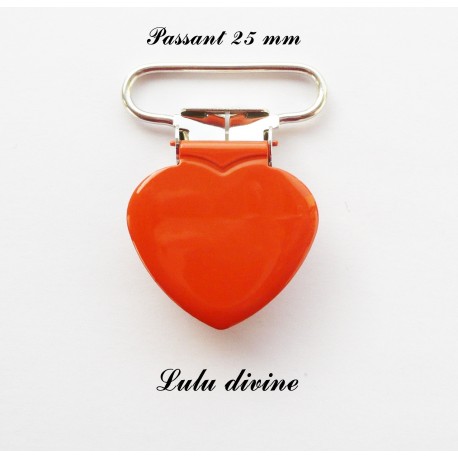 Pince coeur 25 mm Orange