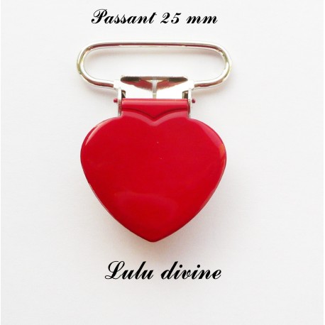 Pince coeur 25 mm Rouge