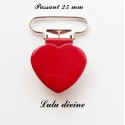 Pince coeur 25 mm Rouge