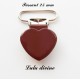 Pince coeur 25 mm Marron