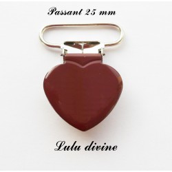 Pince coeur 25 mm Marron