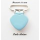 Pince coeur 25 mm Bleu clair