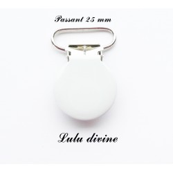 Pince rond 25 mm blanc