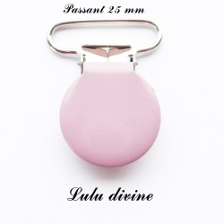 Pince ronde 25 mm Vieux rose