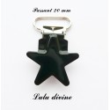 Pince étoile 20 mm Noire