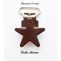 Pince étoile 20 mm Marron