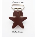 Pince étoile 20 mm Marron