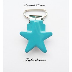 Pince étoile 20 mm Turquoise