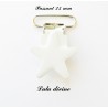 Pince étoile 25 mm Blanche