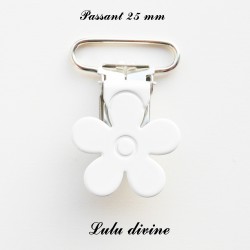 Pince fleur 25 mm blanc