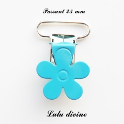 Pince fleur 25 mm Turquoise