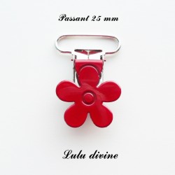 Pince fleur 25 mm rouge