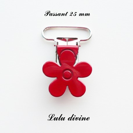 Pince fleur 25 mm rouge