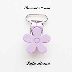 Pince fleur 20 mm Parme