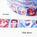 Ruban effet portrait Elsa Anna Leurs princes Olaf de 22 mm