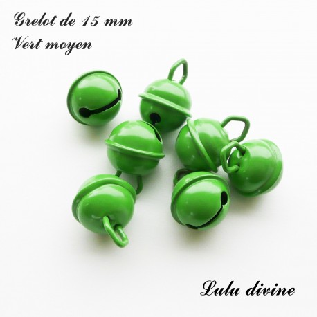 Clochette / Grelot de 15 mm : Vert moyen