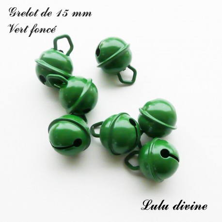 Grelot 15 mm : Vert foncé