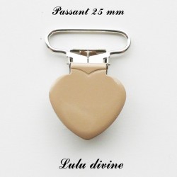 Pince coeur 25 mm Beige