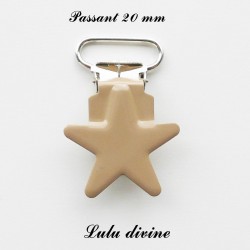 Pince étoile 20 mm Beige