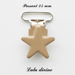 Pince étoile 25 mm Beige