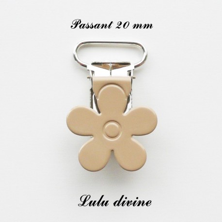 Pince fleur 20 mm Beige