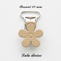 Pince fleur 20 mm Beige