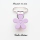 Pince fleur 25 mm parme