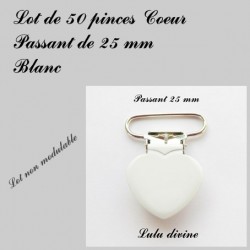 50 pinces coeur 25 mm 