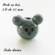 Perle en bois 3D Tête de souris