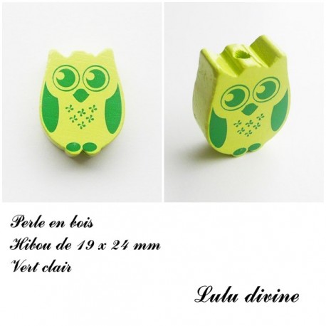 Perle en bois Chouette / Hibou 