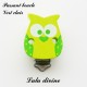 Pince bois boucle Hibou/ Chouette 