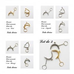 Lot de fermoir porte monnaie - 4 cm
