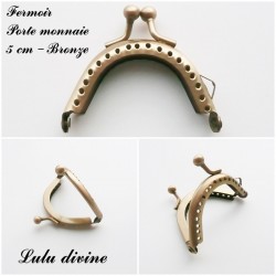 Fermoir porte monnaie bronze 5 cm