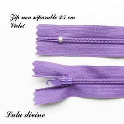 Fermeture éclair 25 cm Violet